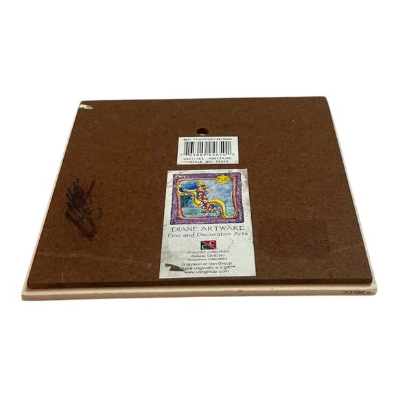 Diane Artware Wall Tile or Trivet – 6” Handpainted Sailboat Nautical Decor (1990 - Picture 4 of 5